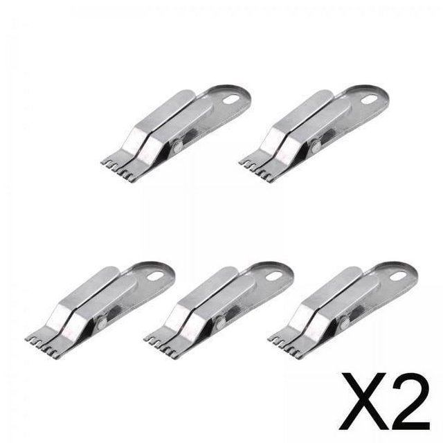 Paquete de 2-6 5x Colamx pesca lombriz de tierra Clip pesca de Acero inoxidable 2 piezas