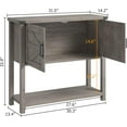 thumbnail image 3 of Zzistar Farmhouse Entryway Table, Console Table with 2 Storage Cabinets, Coffee Bar Cabinet, Sofa Tables Buffet Sideboard for Kitchen, Hallway, Dining, Living Room, 3 of 6