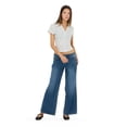thumbnail image 2 of Forever 21 Women’s Collared Button Down Top with Ruffle Hem, Cinched Fit, White, XS, 2 of 6
