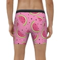 thumbnail image 4 of Picia Watermelon Pattern Men's Athletic Long Leg Briefs , Performance Stretch Underwear，Moisture-Wicking, 4 of 7