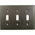 thumbnail image 2 of 789SN Triple Toggle Switch Plate Satin Nickel Finish, 2 of 2