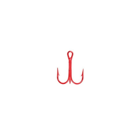 Lazer Sharp 3X Treble Regular Shank Round Bend Hook, Red