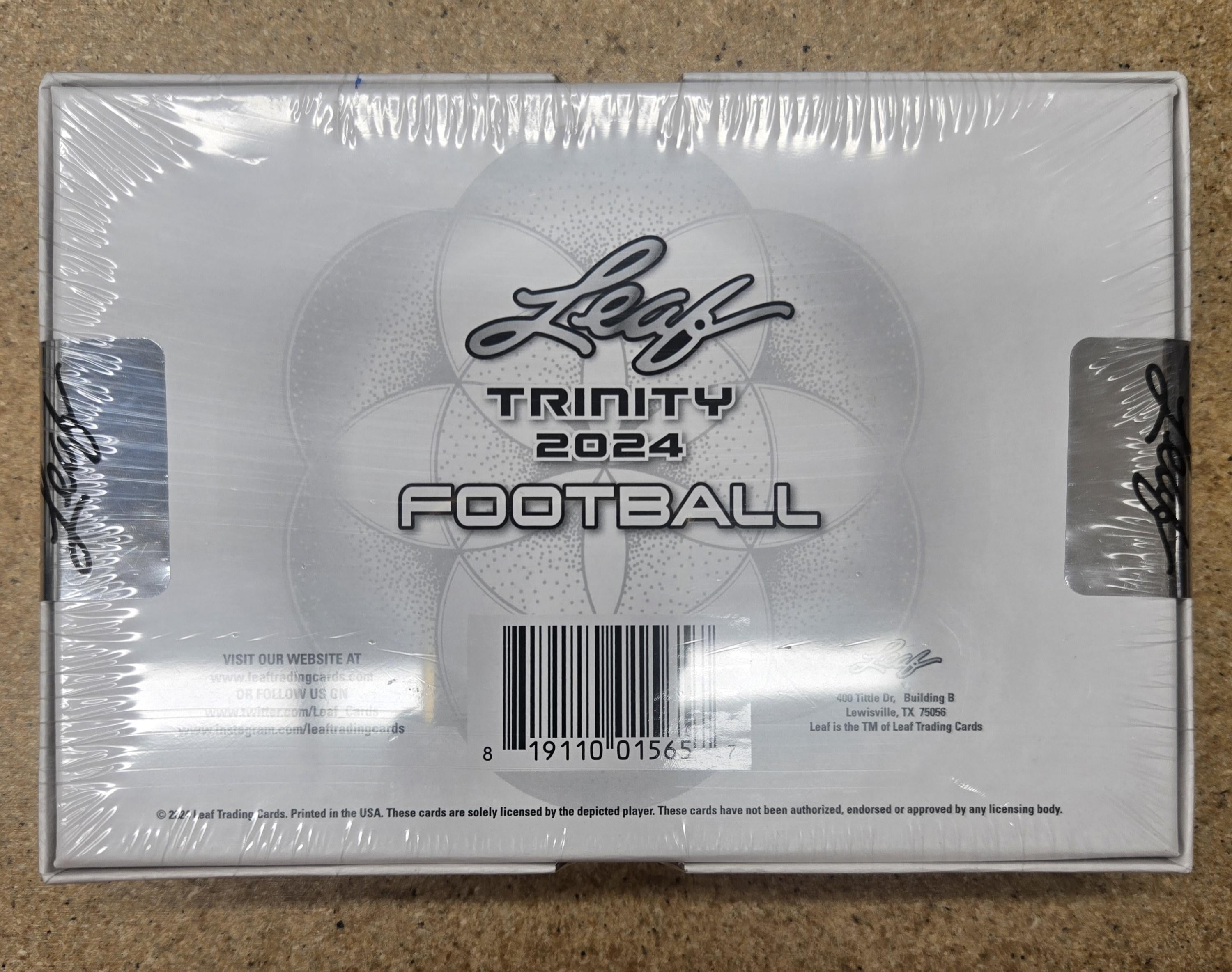 NFL Trinity 2024 Football Trading Card HOBBY Box (6 Autographs Per Box)