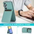 thumbnail image 2 of REQO Phone Case for Samsung Galaxy A55 5G with Tempered Glass Screen Protector and Credit Card Holder Wallet Cover Stand Leather Cell Accessories Glaxay A 55 55A A555G SM-A556V Women Men Green, 2 of 7