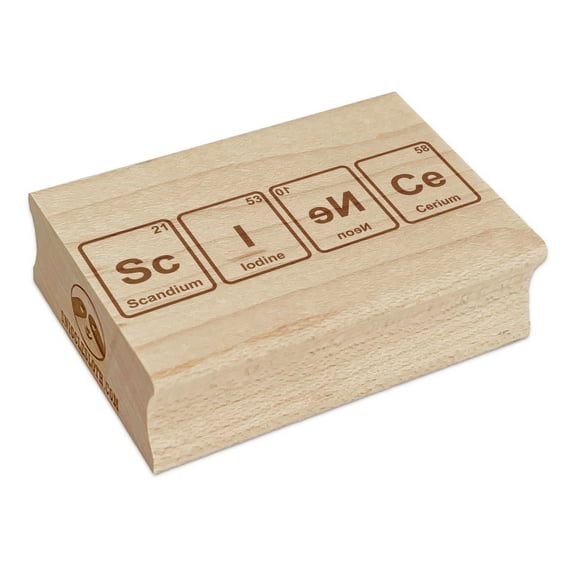 Science Periodic Table of Elements Rectangle Rubber Stamp Stamping Scrapbooking Crafting - Large 2.5in