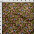 thumbnail image 3 of oneOone Cotton Poplin Fabric Leaves & Floral Clip Art Print Fabric By Yard 42 Inches Wide, 3 of 4