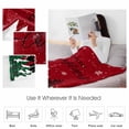 thumbnail image 4 of Merry Christmas Throw Flannel Blanket 60x80In Green Plaid Leopard Xmas Tree Winter Red Super Soft Cozy Bed Blanket, Lightweight Plush Fuzzy Bed Throw for Bedroom Sofa Couch Living Room, 4 of 4
