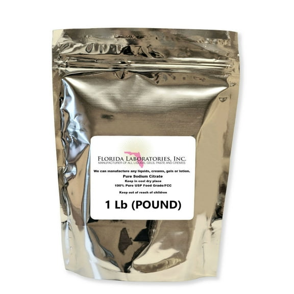Sodium Citrate, 1Lb (Pound), TriSodium Citrate, Dihydrate, USP/FCC Food Grade