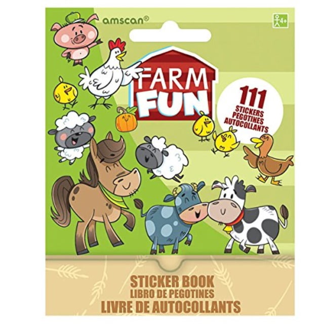 Party Favor Sets Farm Animal Barnyard Activity Pads with Crayons Bonus 24 Farm Stickers included 12 pack