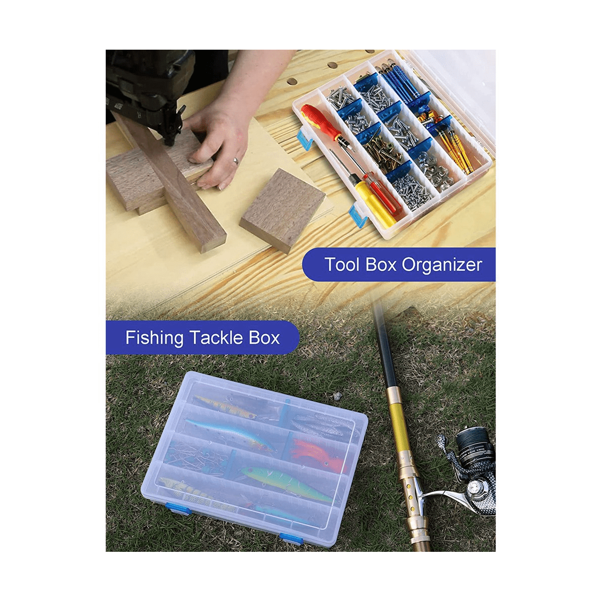 Tackle Box Snackle Box Container Bead Organizer Compartment