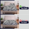 thumbnail image 4 of SGI Bedding 32" Queen Split Top Flex Head sheet 100% Egyptian Cotton Sheet Set - 600 Thread Count Flex Top Sheet for Adjustable Bed 4 Piece Sheet Set 15" Deep for Sleep Number bed - Zebra Print, 4 of 7