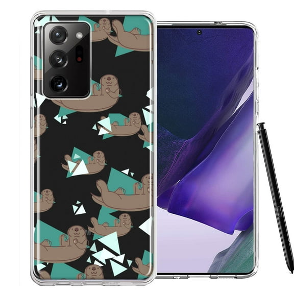 MUNDAZE For Samsung Galaxy Note 20 Ultra Cute Otter Design Double Layer Phone Case Cover