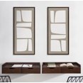 thumbnail image 7 of Kate and Laurel Sylvie Neutral Abstract Aztec Shapes Panel Framed Canvas Wall Art by The Creative Bunch Studio, 18x40 Brown, Mid Century Muted Shaped Art for Wall, 7 of 7
