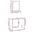 thumbnail image 2 of vidaXL Bathroom Cabinet Set Furniture Wall Mirror 2 Piece Engineered Wood, 2 of 11