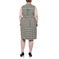 thumbnail image 3 of NY Collection Plus Size Sleeveless Belted Shirtdress, 3 of 4