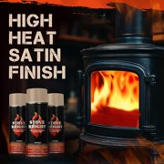 Stove Bright High Temp Paint Sunset| Heat Resistant Spray for Wood Stove BBQ Grill Fireplace Engine | Satin Finish | Rust Resistant Metal Coating | Withstands 1200°F | Primer Friendly