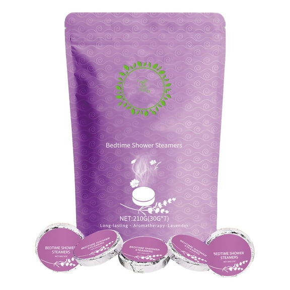 Summer Clearance ! Lavender Bedtime Shower Steamers Aromatherapy Tablets With Oil Stress And Sleep Aid 7 Pack