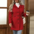 thumbnail image 2 of WTOBBY Women's Single Breasted Blazer Long Sleeve Solid Color Business Casual Jacket Work Office Formal Coat Stretch Fabric Tailored Fit with Front Pockets Professional Attire,Red XL, 2 of 6