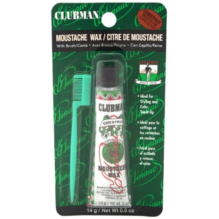 Clubman Moustache Wax Chestnut 0.50 oz (Pack of 2)