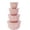 Pink, variant on Round Storage With Four Transparent Food Grade Containers And Lids For Fresh Keep Reusable Glass Like Rounds For Fridge And Kitchen Organization Takeaway Bags Reusable Zipper Jar Reusable Bags