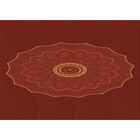 Ahgly Company Machine Washable Indoor Rectangle Transitional Cranberry Red Area Rugs, 5' x 7'