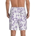 thumbnail image 3 of Kdxio Lavender Flowers Print Mens Sleep Shorts Bottoms Soft Comfy Pajama Wear Pants with Drawstring Pockets, 3 of 7