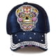 thumbnail image 2 of Gorra de béisbol de mezclilla con bordado de calavera para adulto, 2 of 3