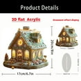 thumbnail image 2 of 2D Multi-Functional British-Style Decorative Office Cafe Desktop Gingerbread House, Talebook-Style Ornament With Warm Light, Perfect For Christmas Decoration And Daily Tabletop, 2 of 6