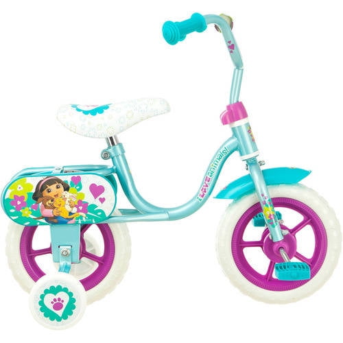 dora the explorer bike with training wheels