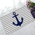 thumbnail image 1 of EREHome Grey Chevron Pattern With Blue Anchor Non-Slip Doormat Indoor/Outdoor/Bathroom Doormat 30 x 18 Inches, 1 of 3