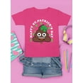 thumbnail image 3 of St. Patrick’s Day Smiley - Lucky Clover Emoji Design Youth's T-shirt, 3 of 4