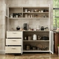 thumbnail image 2 of FUFU&GAGA 59"W Kitchen Cabinet Pantry with Sleek Design & Ample Storage - 59"W 68.5"H Oak, 2 of 5