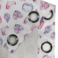 thumbnail image 4 of Ambesonne Diamonds Grommet Curtain, Watercolor Heart Rocks, 50" x 108", Pink Violet Red, 4 of 6