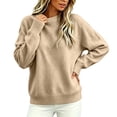 thumbnail image 3 of yillto Womens Fleece Sweatshirts Fuzzy Sherpa Long Sleeve Warm Soft Tops Crewneck Pullover Clothes, 3 of 6