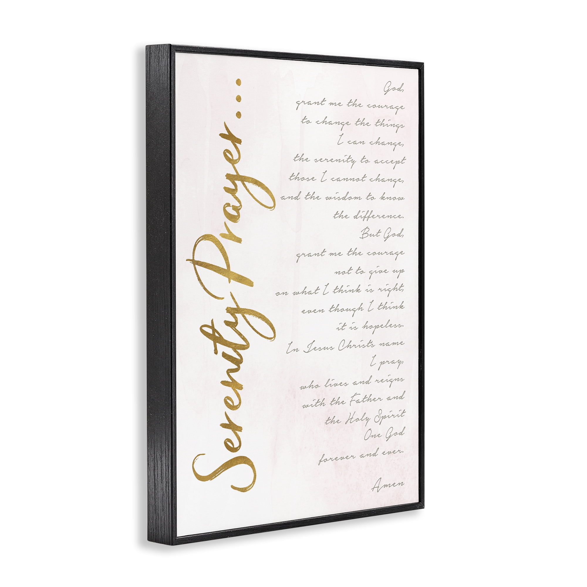 Stupell Industries Serenity Prayer Scripture Black Framed Giclee Art, design by Anna Quach
