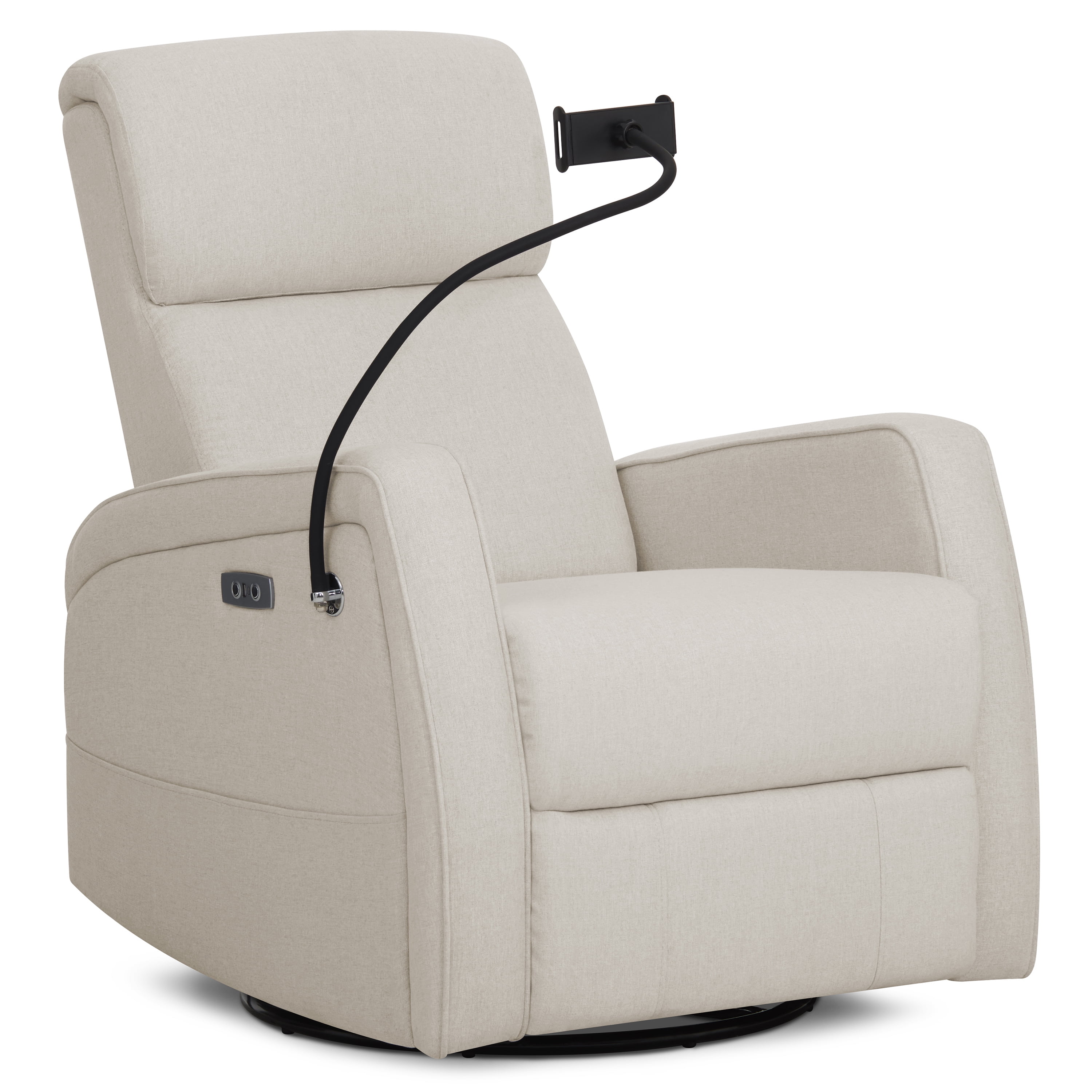 Buybuy BABY by Evolur Maverick Power Recline Glider with Device Holder, Light Sand