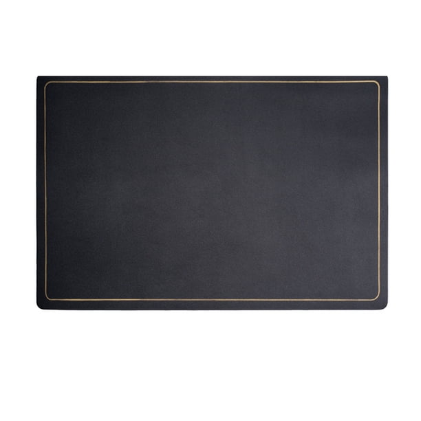Monstrate Manteles individuales nórdicos, alfombrilla de cuero, posavasos, almohadilla aislante, engrosamiento, a prueba de aceite, resistente a las Mostrada borde dorado/negro Monstrate HA082963-04