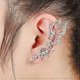thumbnail image 2 of pendientes tipo orejera para mujer y niña, con diseño de mariposa de cristal, hipoalergénicos., 2 of 5