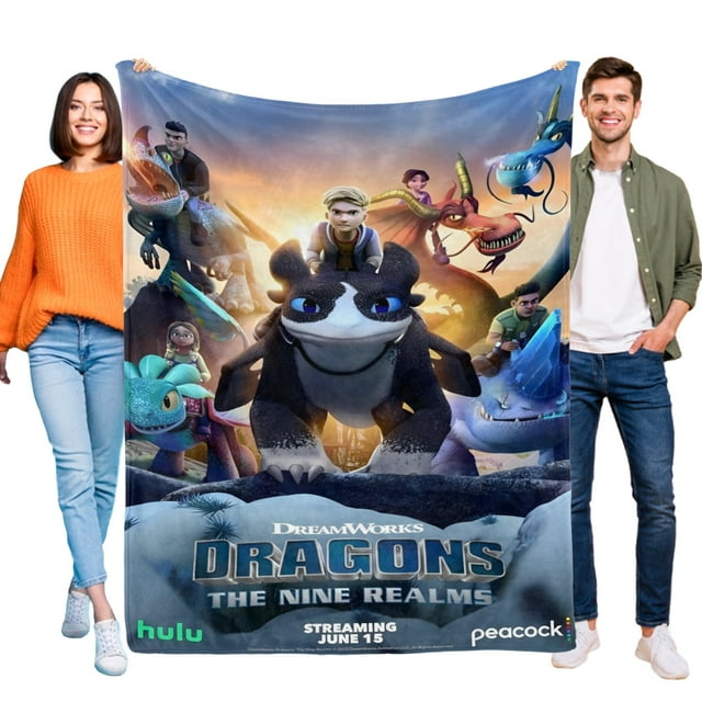 Cómo Entrenar a Tu Dragón 4 anti-pilling, suave, ligera, esponjosa y acogedora de lujo para hogar y cocina – Perfecta para niños y adultos,200X150cm