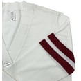 thumbnail image 3 of Hip Hop 50s Shop Womens Letterman Cardigan Sweater Long Sleeve Knit V-Neck Button Down - Small/White R, 3 of 5