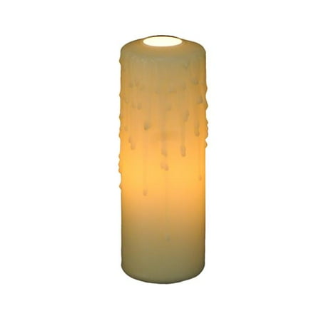 MEYDA 120365 2 in. W x 6 in. H Beeswax Ivory Flat Top Candle Cover