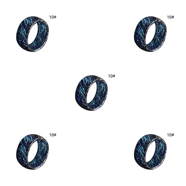 Qarigey Anillo unisex que brilla en la oscuridad Anillo de acrílico Luminoso Noche que brilla intensamente Joyería de mano Regalo de vacaciones, Negro negro tamaño 10 5piezas Qarigey CBP152734