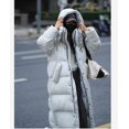 thumbnail image 2 of INS-abrigo largo acolchado con capucha para mujer, chaqueta acolchada de manga larga, abrigo acolchado, prendas de vestir exteriores de invierno, abrigo grueso acolchado cálido, 2 of 5
