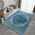 thumbnail image 2 of Blue Yellow Creative Texture Kid Area Rugs, Modern Simple Stylish Carpet Outdoor Indoor Washable Rug, Art Floor Mat Indoor Rugs Soft Mats for Bedroom Living Room Nursery Kids Room 3x5ft, 2 of 6