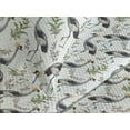 thumbnail image 3 of Ambesonne Bird Print Quilted Coverlet 3 Pcs, Vintage Wild Forest Art, Queen Size, Off White and Pale Blue Grey, 3 of 4