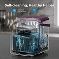 thumbnail image 6 of FREE VILLAGE Countertop Ice Maker Machine, 8 Ice Cubes in 6 mins, 26lb/Day Bullet Ice with 2 Sizes- Portable Mini, Energy Saving & Basket/Scoop for Home/Party/Travel/Camping/Bar,Purple, 6 of 8
