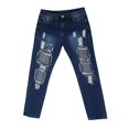 thumbnail image 1 of Pantalones vaqueros rotos con agujeros grandes para mujer, de cintura media, ajustados, tallas S a XL SG, 1 of 9