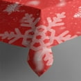 thumbnail image 2 of Merry Christmas Tablecloth Wrinkle Resistant Washable Tablecolths Table Covers Snowman Snowflake Silver Tablecloth for Christmas Birthday Wedding Graduation Rectangle,60x84inches, 2 of 5