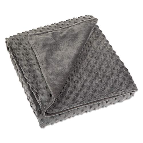 DII Bucky Z02296 Minky Duvet Cover for Weighted Blankets, Fits Queen Sized Bed, 60"x80", Gray