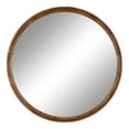 thumbnail image 5 of Kate and Laurel Hatherleigh Modern Farmhouse Round Wooden Wall Mirror, 34 Inch Diameter, Rustic Brown, Decorative Wood Circle Mirror for Use in Bathroom, Entryway, or Bedroom, 5 of 7